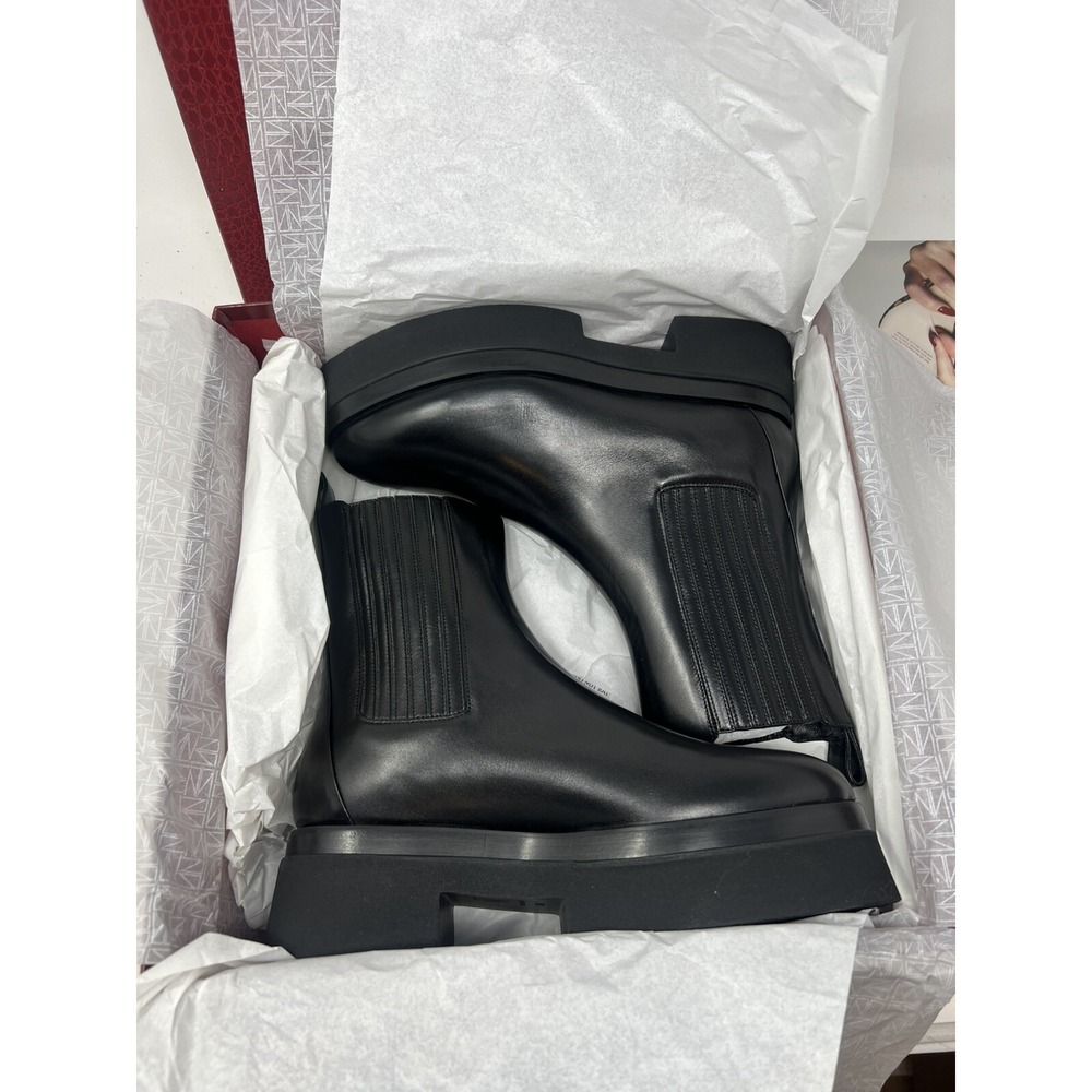 Tamara Mellon Clash Ankle 55 Chelsea Lug Platform Boots, Black, Pull‎ On 39.5